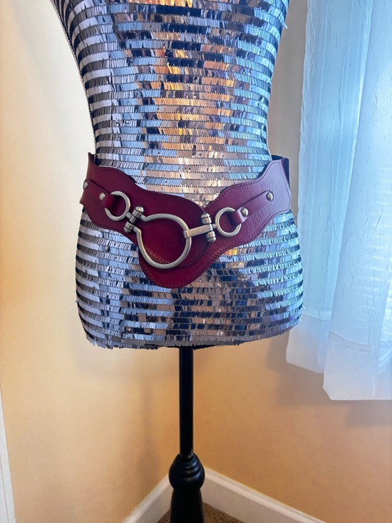 Accessories - Vintage Red Leather Western Belt